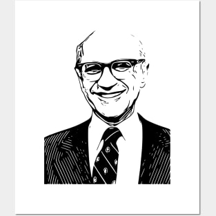 Milton Friedman Vector Posters and Art